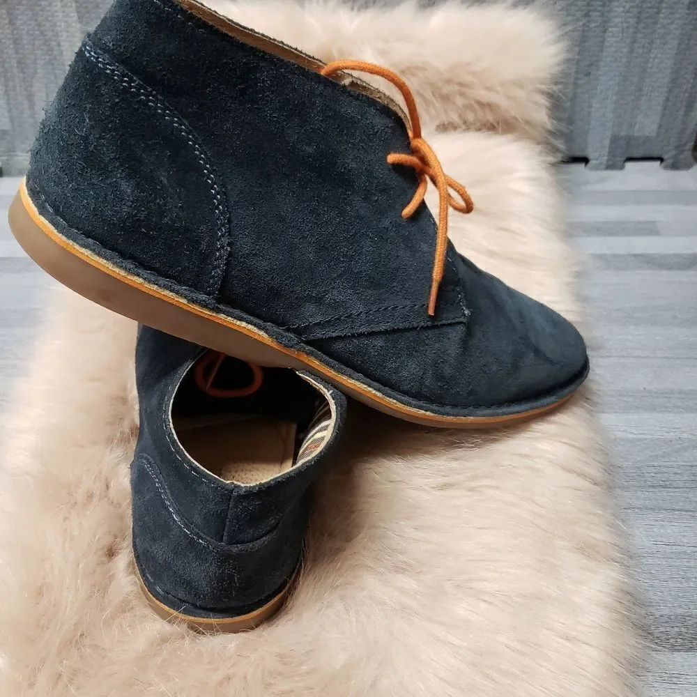 Clarks blue suede